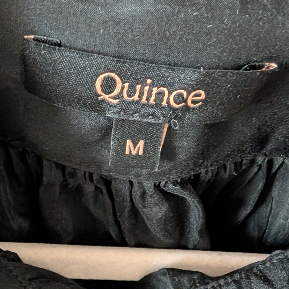 NWOT Quince 30% Silk Airy Flowy Crop Blouse - Picture 2 of 4